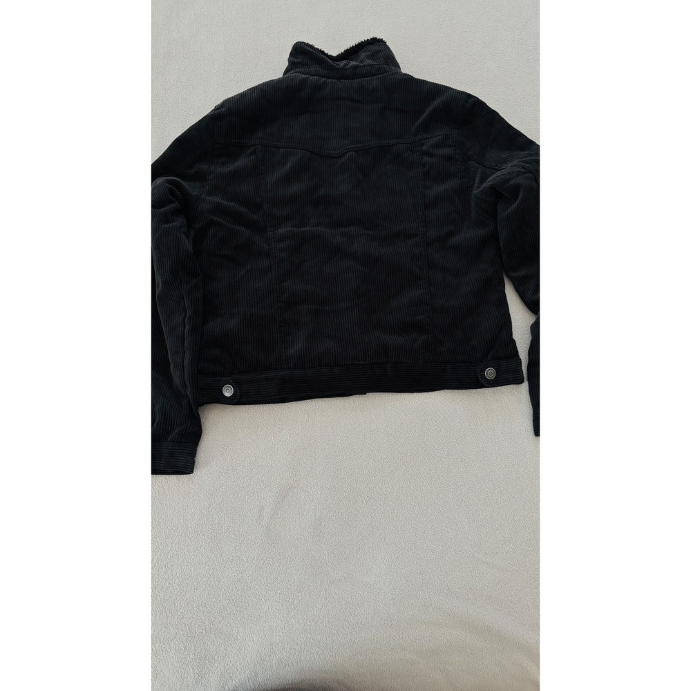 Ashley By 26 International Black Corduroy Jacket with Black Sherpa Collar Large - Picture 9 of 16